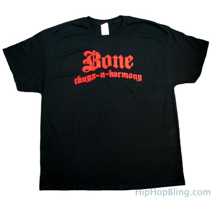 Bone Thugs n Harmony Red Logo Black T Shirt HipHopBling