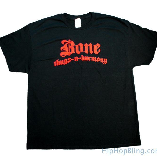 Bone Thugs n Harmony Red Logo Black T Shirt S HipHopBling