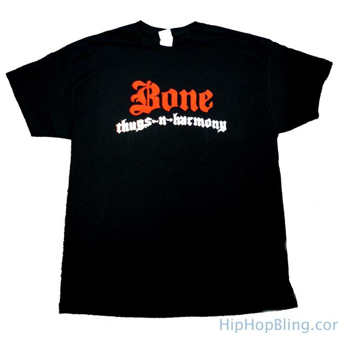 Bone Thugs n Harmony Red & White Logo Black T Shirt S HipHopBling