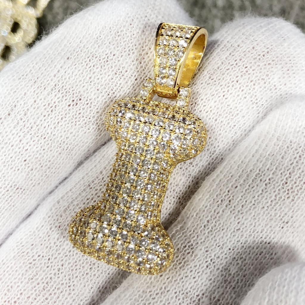 Bubble Initial Letters - .925 Sterling Silver - 18K Gold A HipHopBling