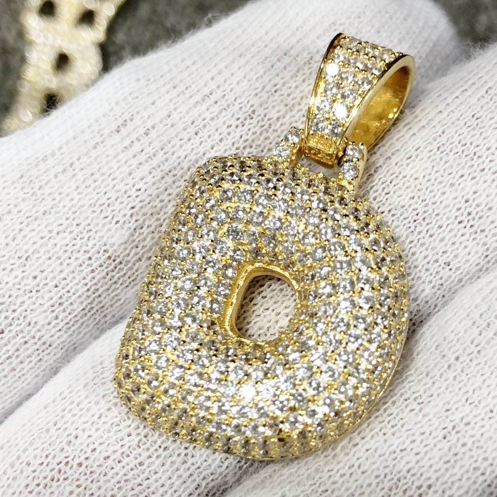 Bubble Initial Letters - .925 Sterling Silver - 18K Gold A HipHopBling