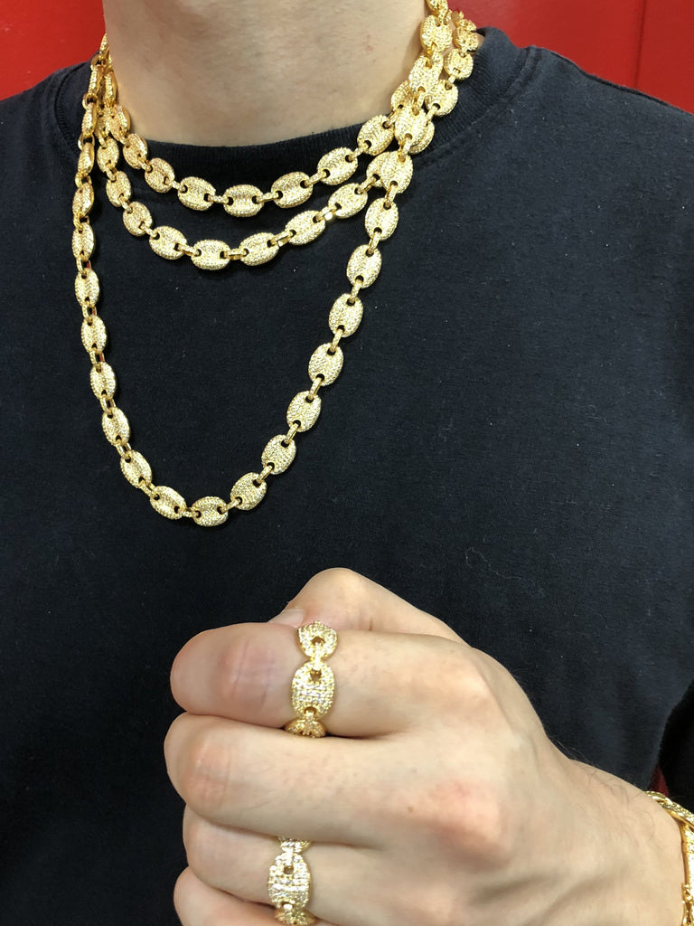 Bubble Link Mariner Bling Bling Gold CZ Chain HipHopBling
