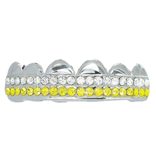 Canary / White Iced Out Hip Hop Grillz HipHopBling