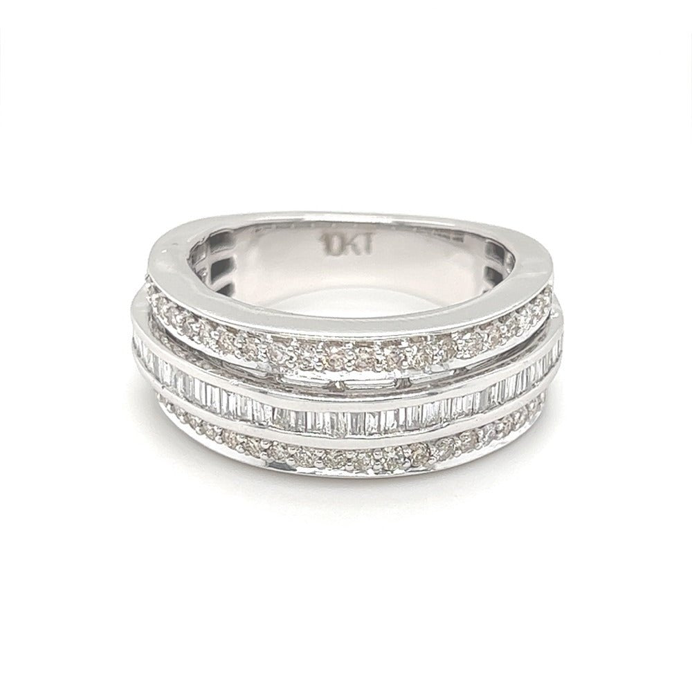 Clean Channel Baguette Diamond Ring 1.00cttw 10K Gold 10K Yellow Gold HipHopBling
