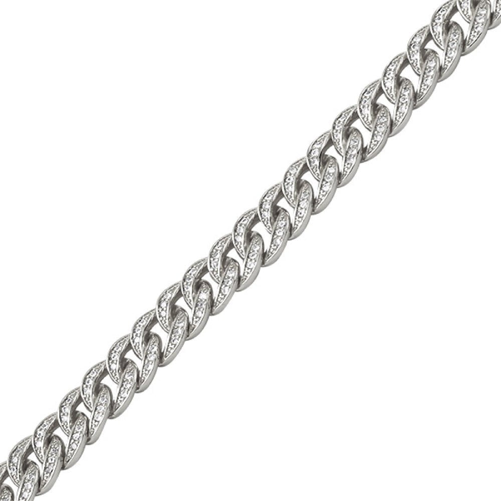 Cuban Moissanite Bracelet 8MM Iced Out .925 Sterling Silver 8" Bracelet HipHopBling