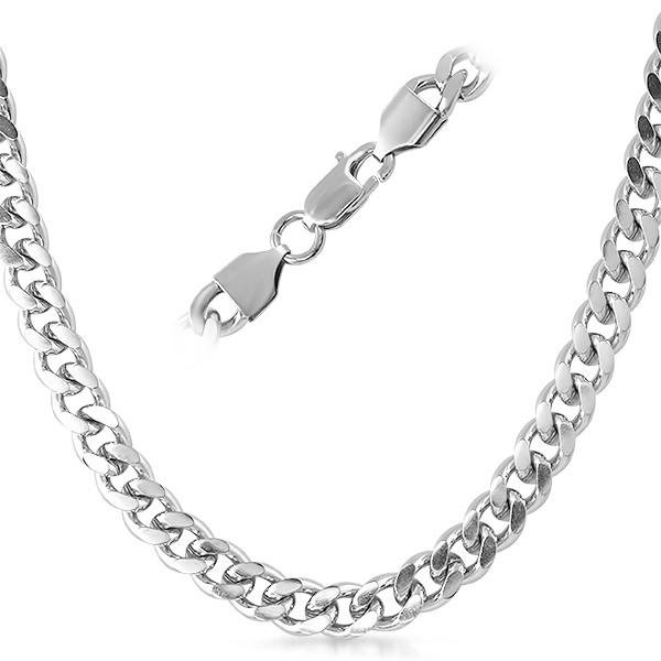 Cuban Stainless Steel Chain Necklace 8MM 24" HipHopBling