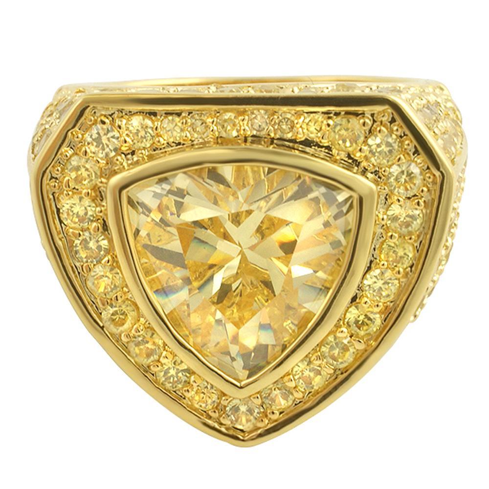 Custom Trillion Lemonade CZ Micro Pave Iced Out Ring 7 HipHopBling