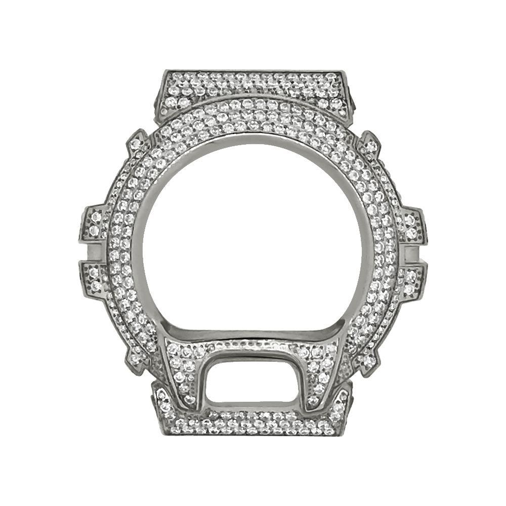CZ Stainless Steel Bezel Case For Casio G Shock DW6900 HipHopBling