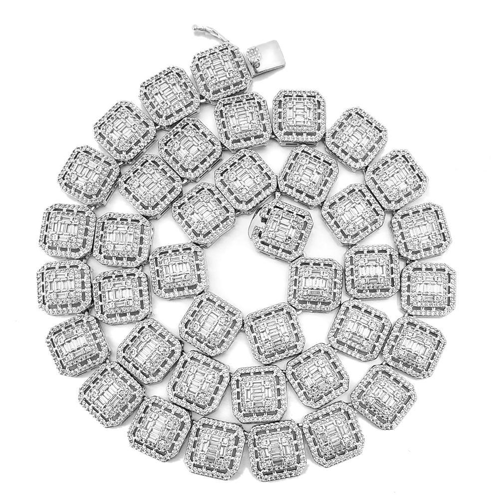 Exotic Baguette Ice CZ Iced Out Chain Yellow Gold 20" HipHopBling