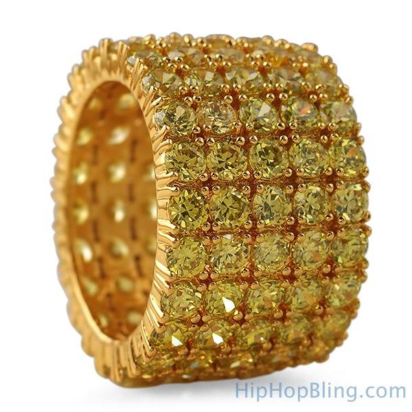 Fat 5 Row 360 Eternity Lemonade Bling Bling Ring 7 HipHopBling