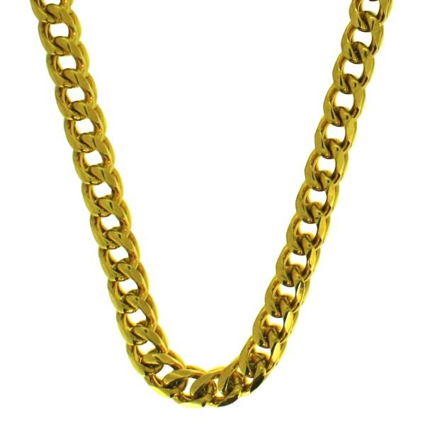 Gold 8MM Franco Chain Stainless Steel HipHopBling