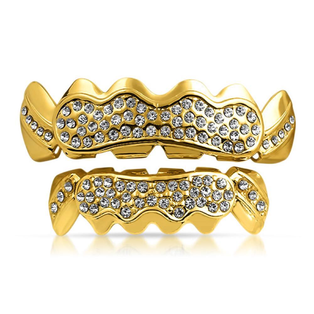 Gold Bling Bling Custom Hip Hop Grillz Set HipHopBling