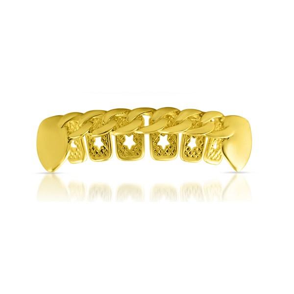 Gold Cuban Grillz Bottom Teeth HipHopBling