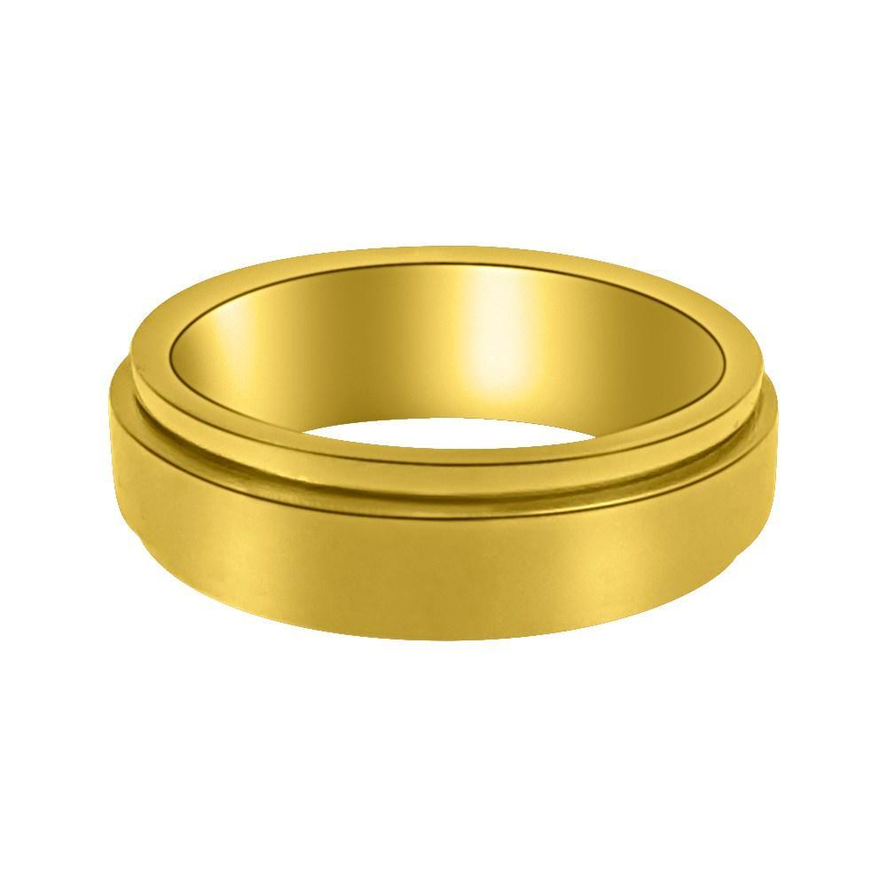 Gold Eternity Ring Stainless Steel 7 HipHopBling