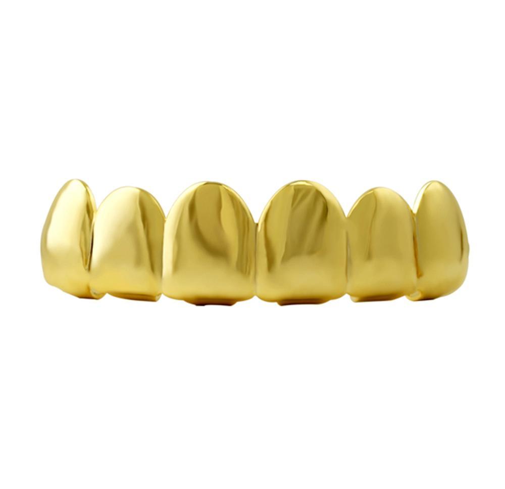 Gold Grillz Top Teeth HipHopBling