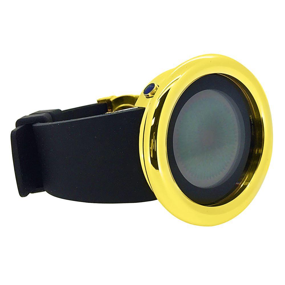 Gold Polished Bezel Custom Digital Designer Watch HipHopBling