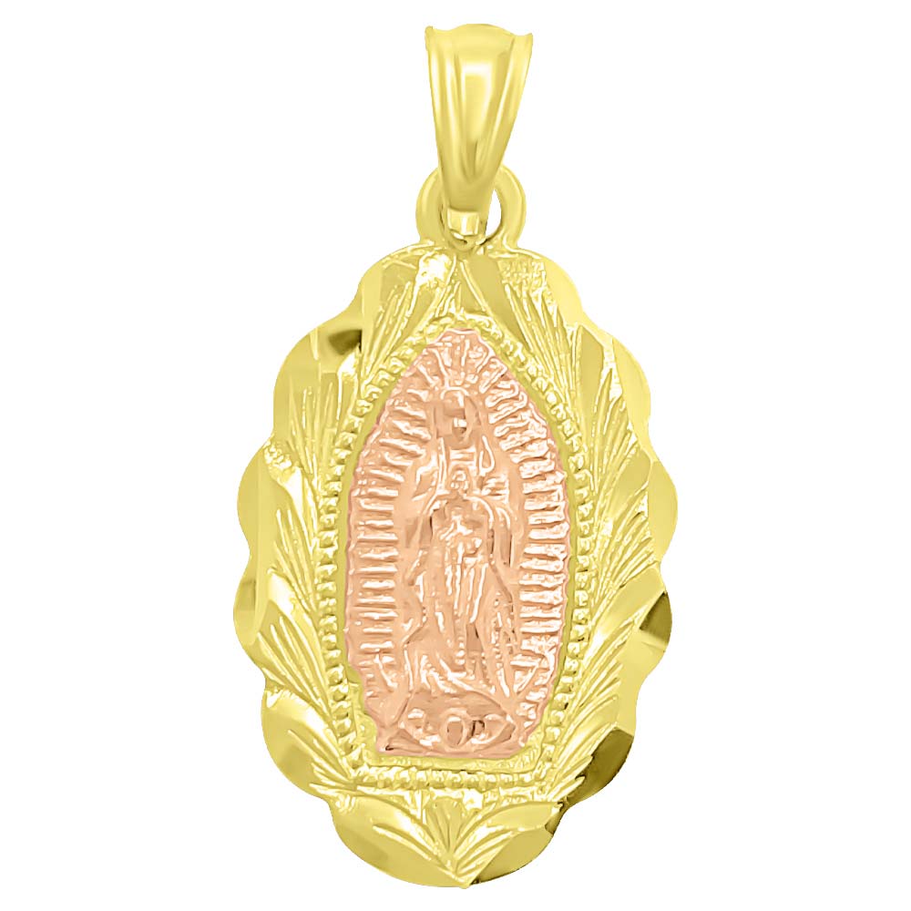 Guadalupe 2 Tone 10K Yellow / Rose Gold Pendant HipHopBling