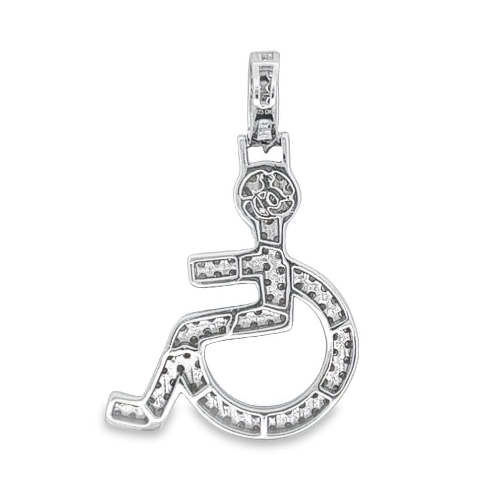 Handicap VVS Moissanite Pendant 1.42cttw .925 Sterling Silver HipHopBling