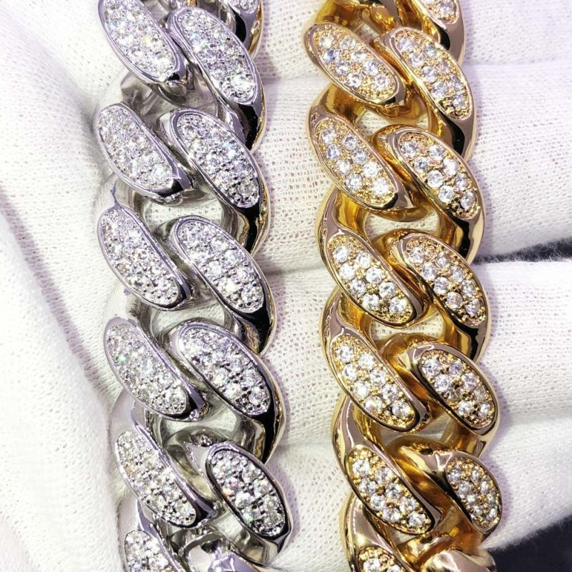HEAVY 20MM Cuban Link Hip Hop Bling Bling Chain Yellow Gold 18" HipHopBling