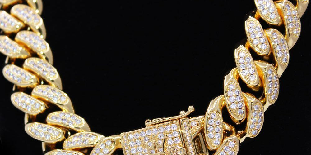 HEAVY 20MM Cuban Link Hip Hop Bling Bling Chain Yellow Gold 18" HipHopBling