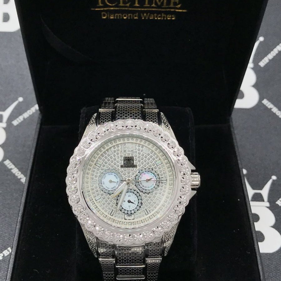 Heavy Bling 1 Row .25cttw Diamond Watch IceTime HipHopBling