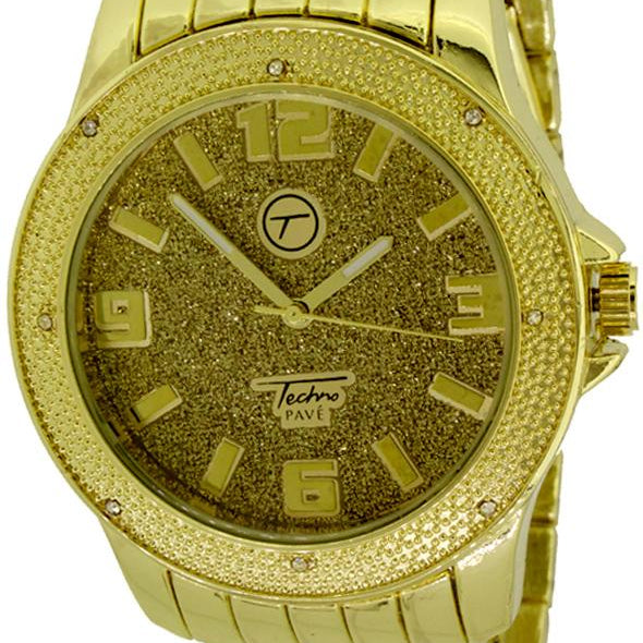 Hip Hop Gold Watch by Techno Pave HipHopBling