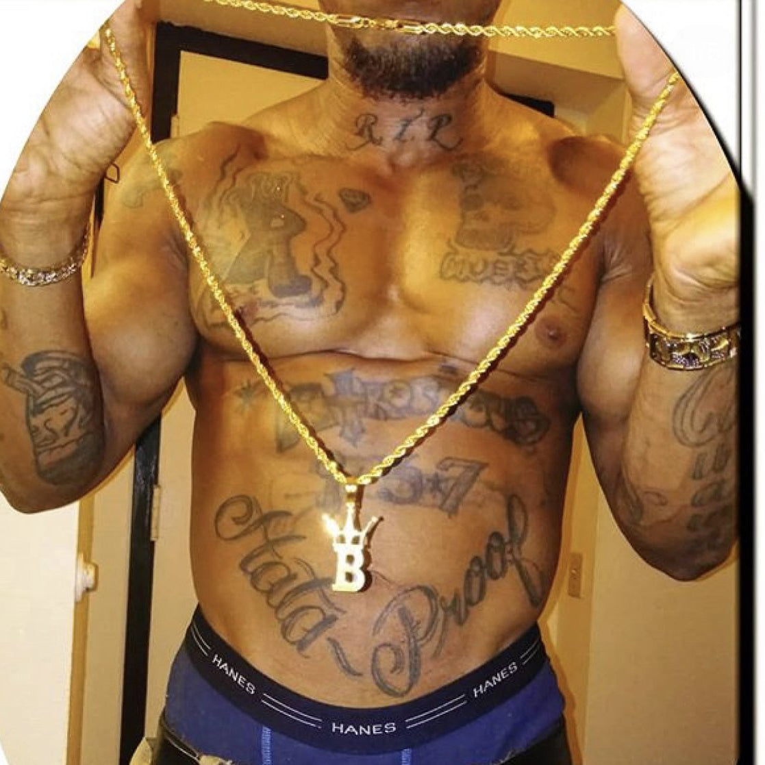 HipHopBling Classic Logo Pendant in Gold HipHopBling