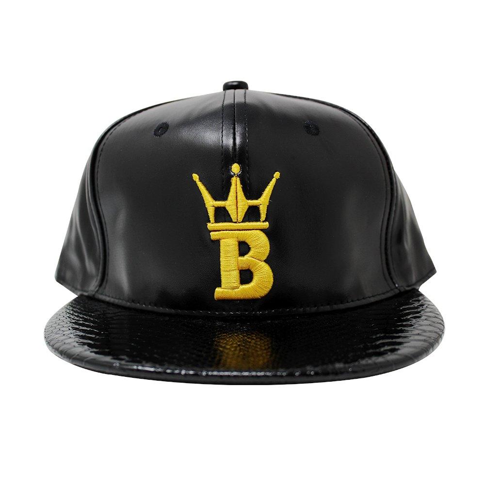 HipHopBling Crown Logo Leatherette Snapback Hat HipHopBling