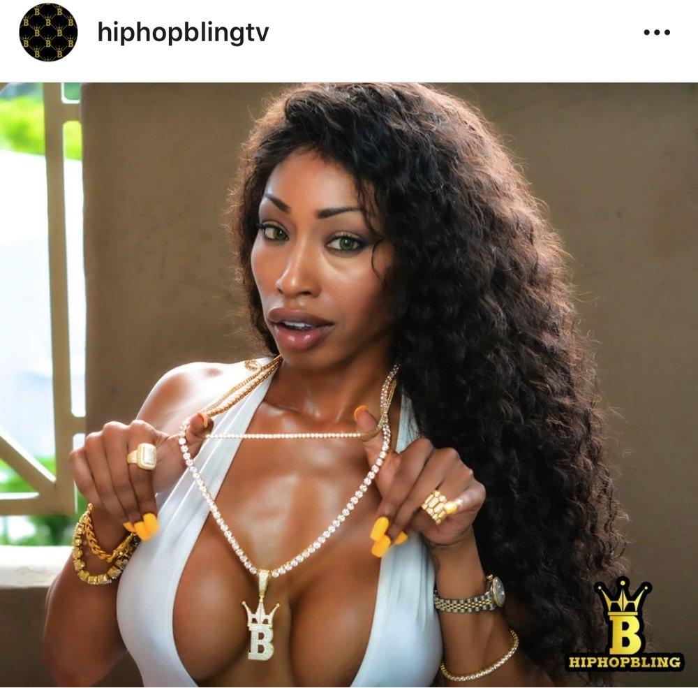 HipHopBling Logo 3D Large Gold Micro Pave Pendant HipHopBling