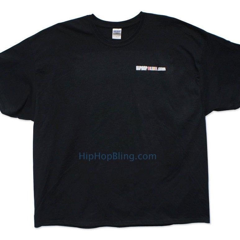 HipHopBling.com Hip Hop Bling Logo T Shirt Black L HipHopBling