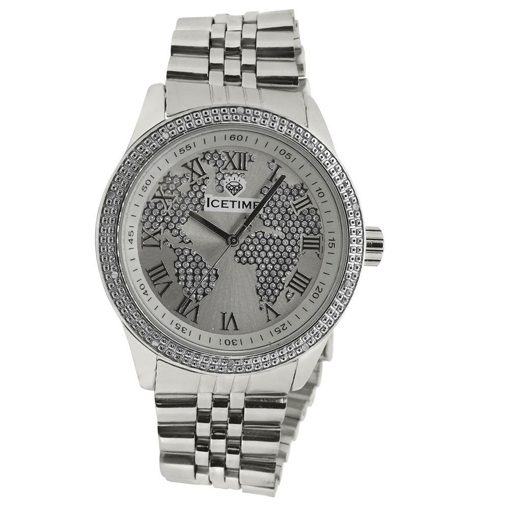 IceTime Continental .10ct Diamond Hip Hop Watch HipHopBling
