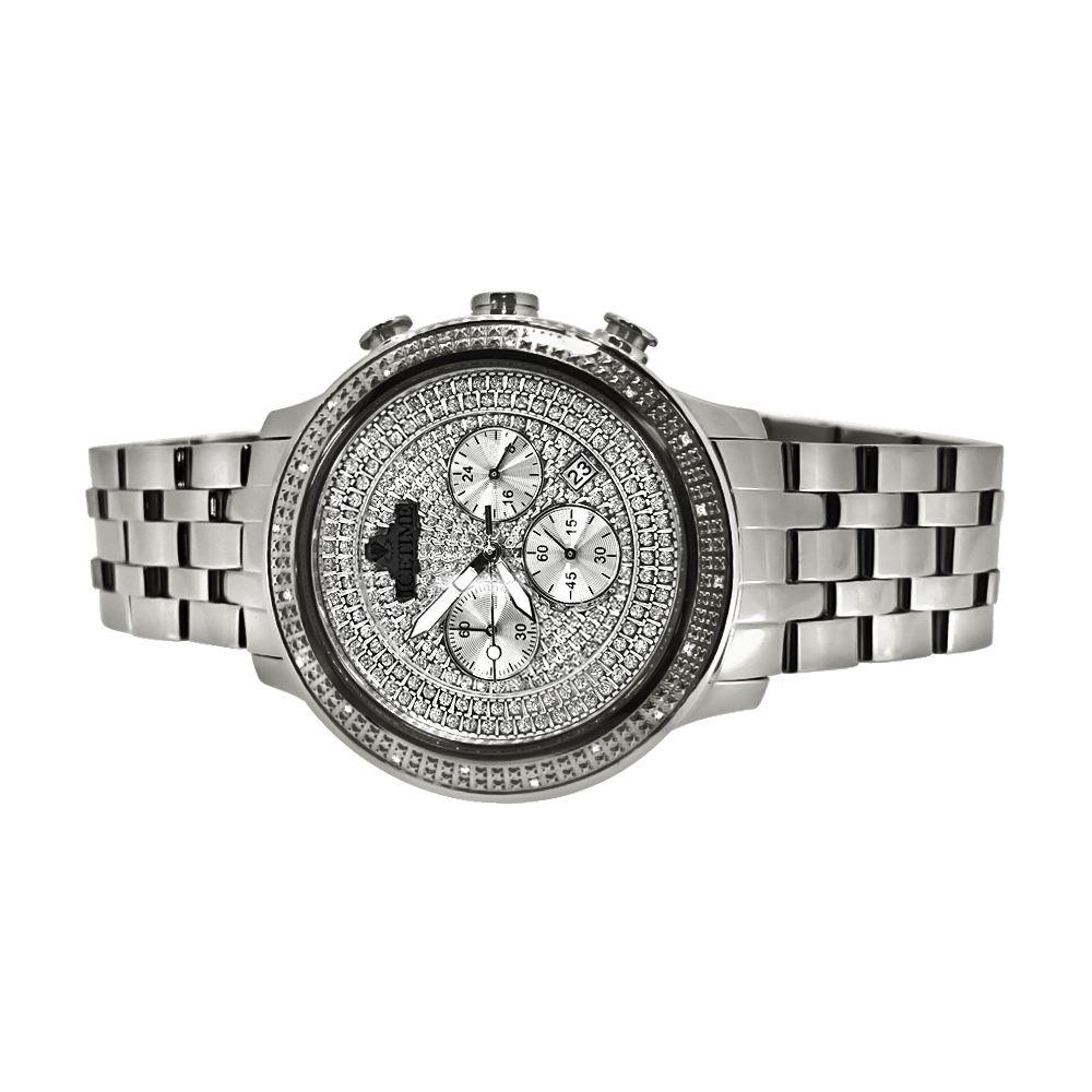 IceTime Prince Diamond Watch .15cttw Stainless Steel HipHopBling