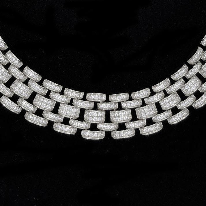 Jubilee Jumbo Hip Hop Bling Bling CZ Iced Out Chain White Gold 18" HipHopBling