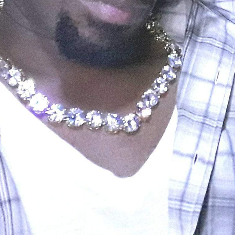 Jumbo 20MM Gold Steel CZ Tennis Chain 20" HipHopBling