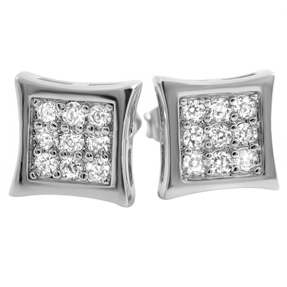 Kite Small CZ Micro Pave Earrings HipHopBling