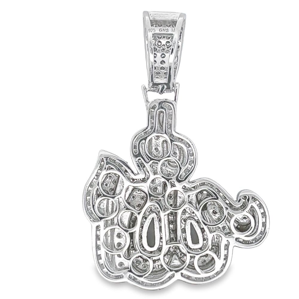 Layered Allah Arabic VVS Moissanite Pendant 4.47cttw .925 Sterling Silver HipHopBling