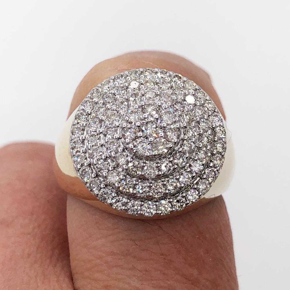 Layered Circle 1.75cttw Diamond Ring 10K Yellow Gold HipHopBling