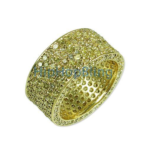Lemonade 360 Eternity CZ Iced Out Ring HipHopBling