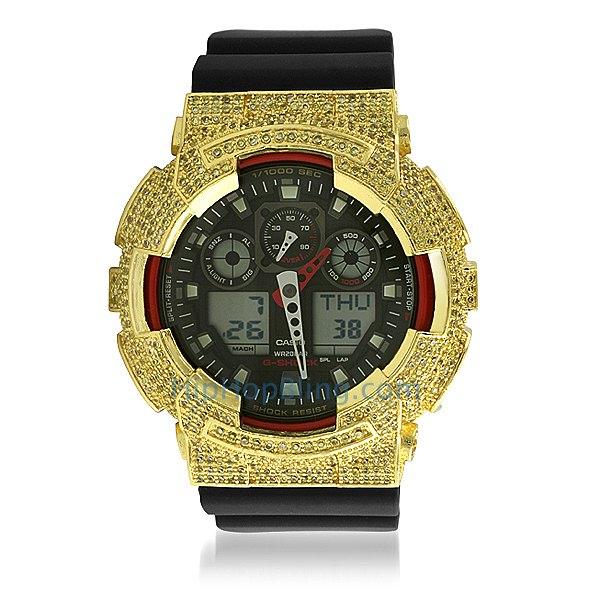 Lemonade CZ Custom Casio G Shock Watch GA100 HipHopBling