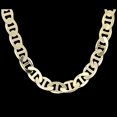 Marine 9mm 24 Inch Gold Plated Hip Hop Chain Necklace HipHopBling