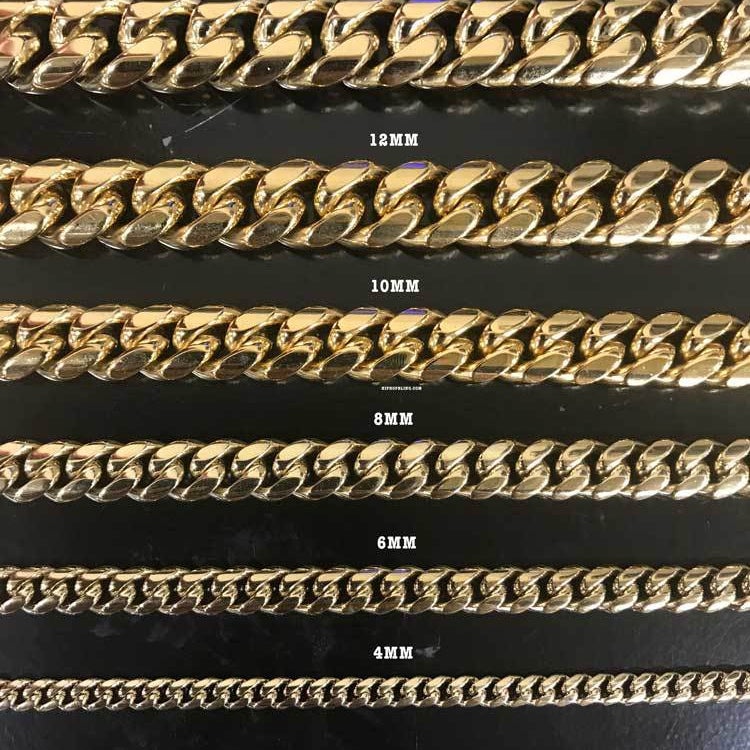 Miami Cuban Chain Yellow Gold HipHopBling
