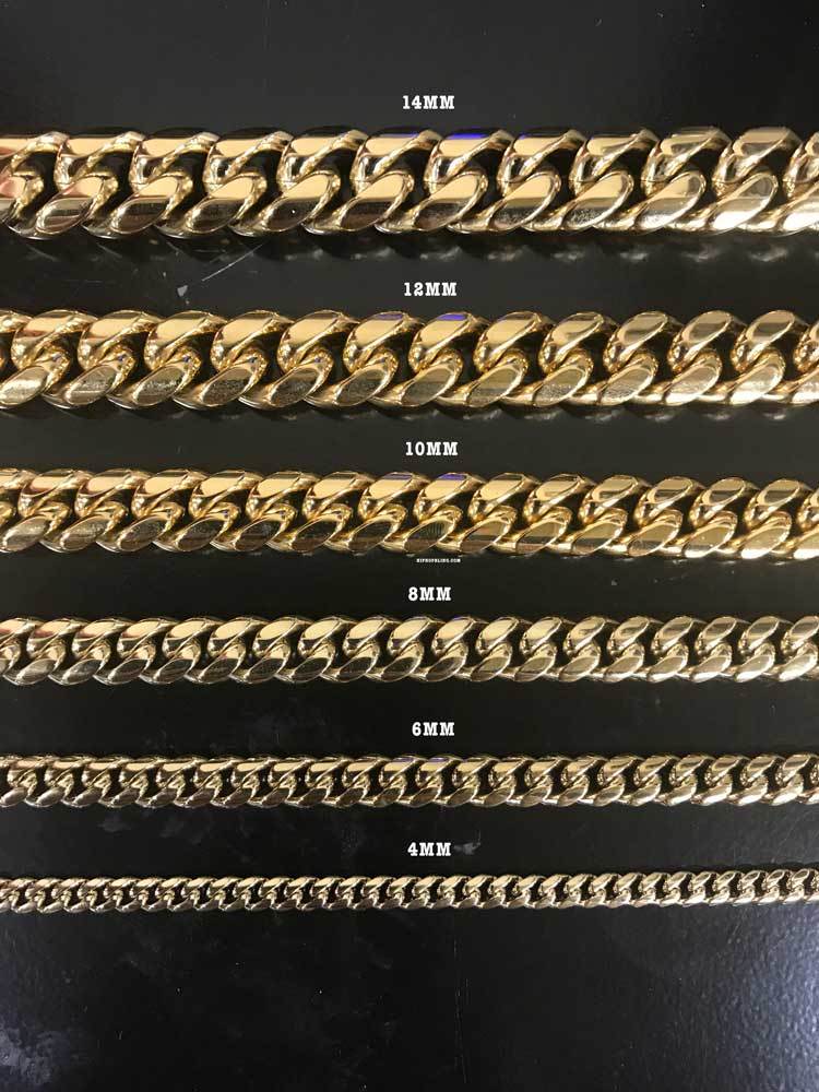 Miami Cuban Chain Yellow Gold HipHopBling