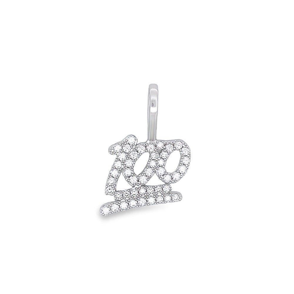 Mini 100 VVS Moissanite Pendant .925 Sterling Silver HipHopBling