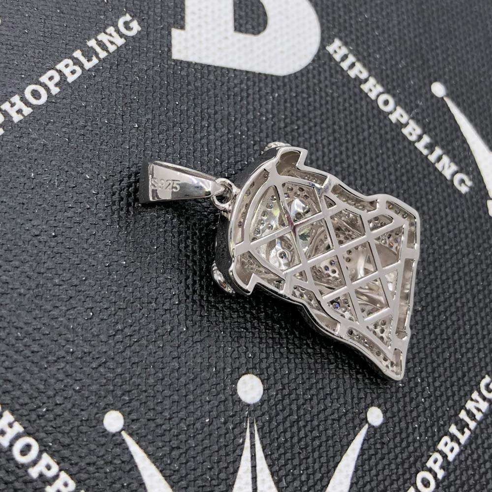Mini Jesus VVS Moissanite Pendant .925 Sterling Silver HipHopBling