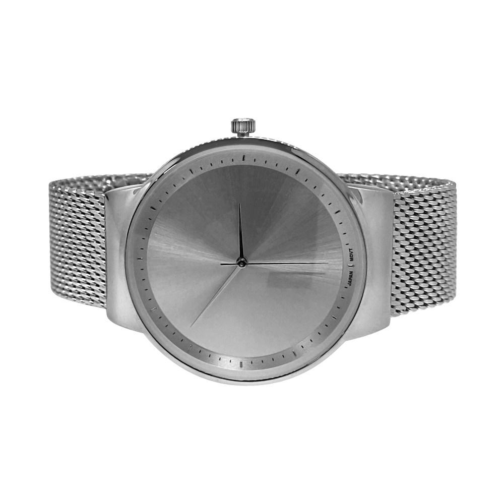 Minimalistic All Silver Mesh Band Watch HipHopBling