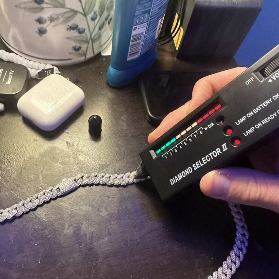 Moissanite Iced Out Miami Cuban Chain Link 9MM .925 Sterling Silver 18" HipHopBling