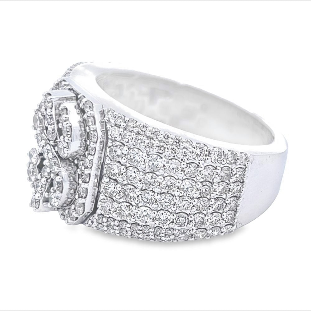 Money Cash Dollar Sign Diamond Ring 2.85cttw 10K Gold 10K White Gold HipHopBling