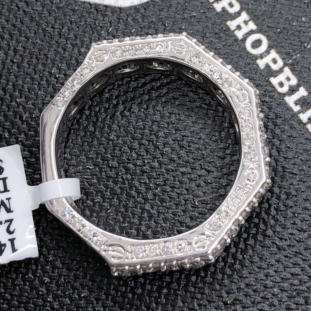 Octagon Diamond Ring 2.25cttw 14K White Gold HipHopBling