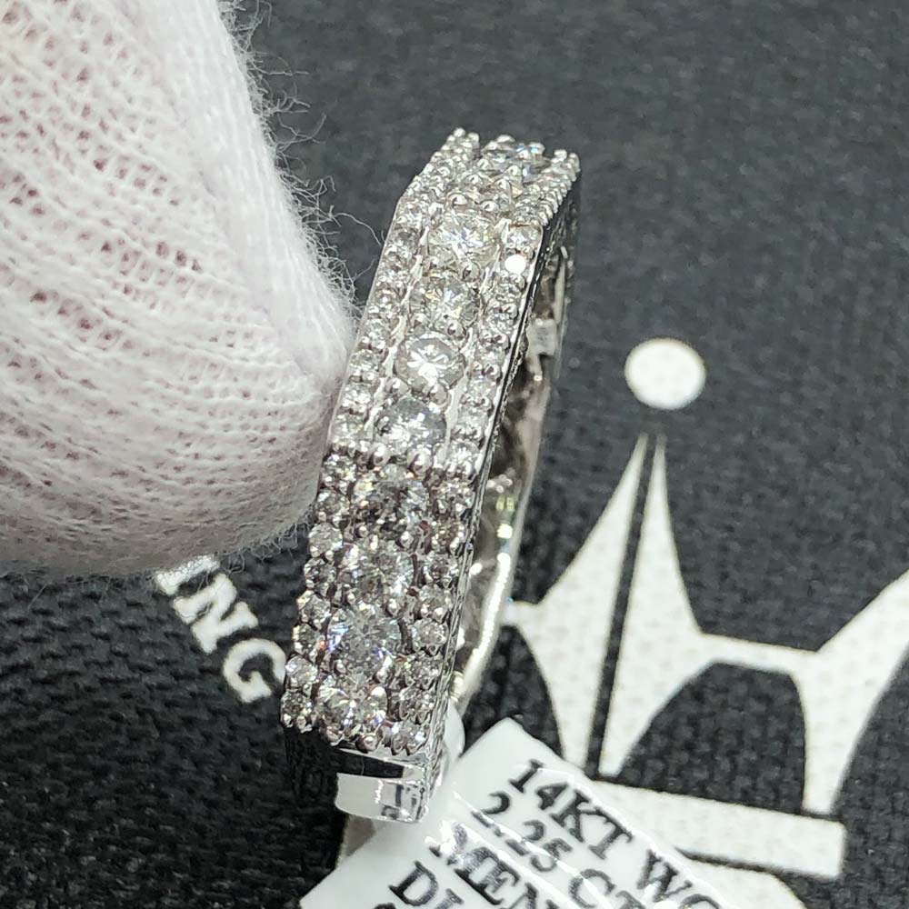 Octagon Diamond Ring 2.25cttw 14K White Gold HipHopBling