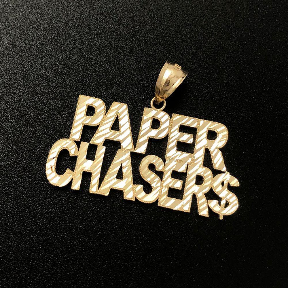 Paper Chaser$ DC 10K Yellow Gold Pendant HipHopBling